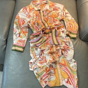 Antonio Melani Colorful Paisley Print Dress. Size 8. Made in Morocco